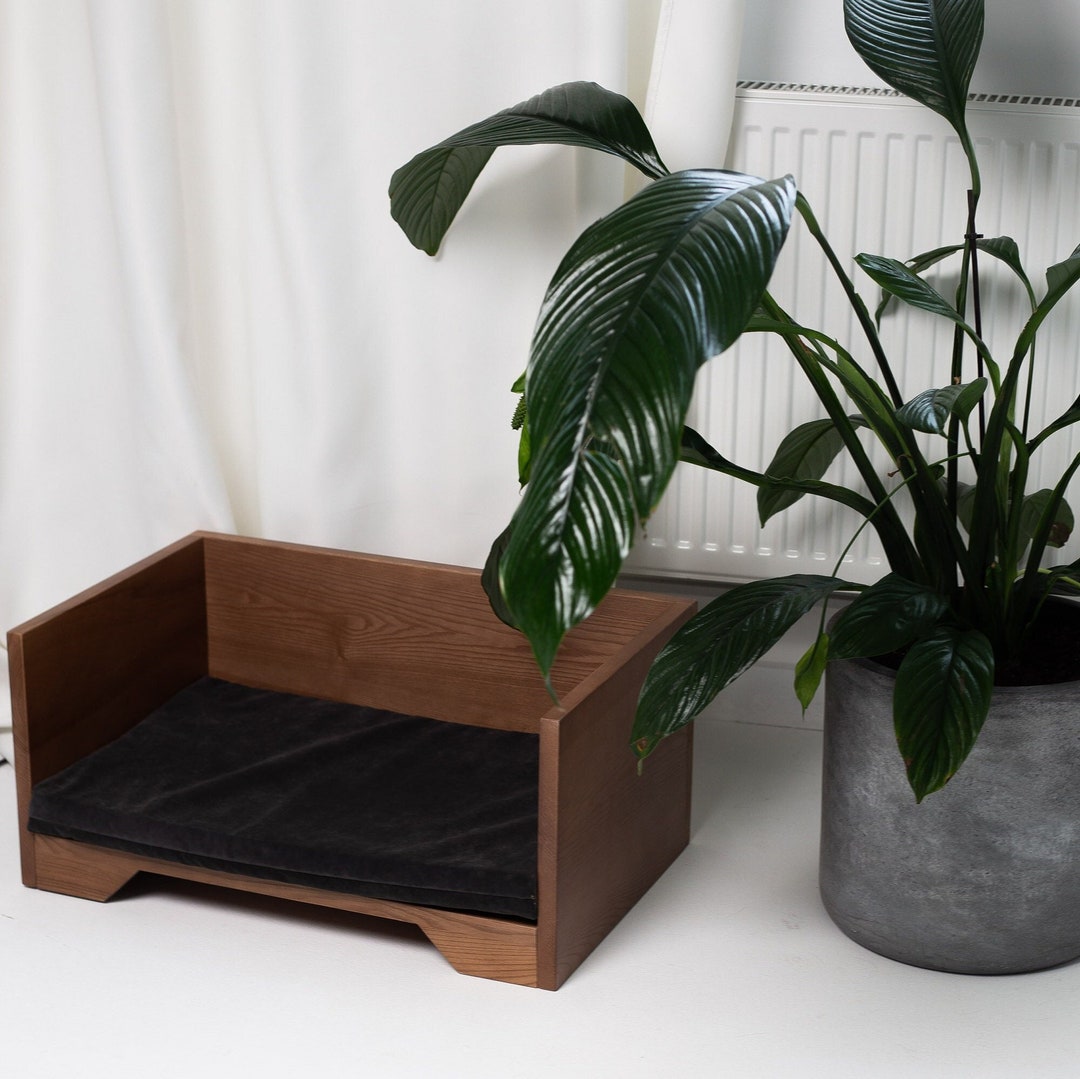 Luxury Wooden Pet Dog House With Cushioned Pet Bed and Indoor Etsy