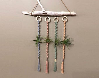 Macrame Air Plant Holder, Choice of colors