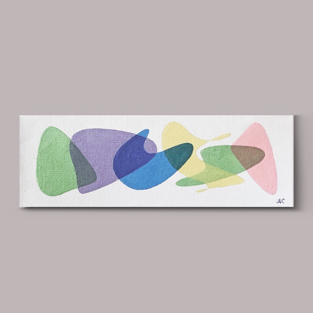 Small Abstract Painting - Color Blobs - Etsy