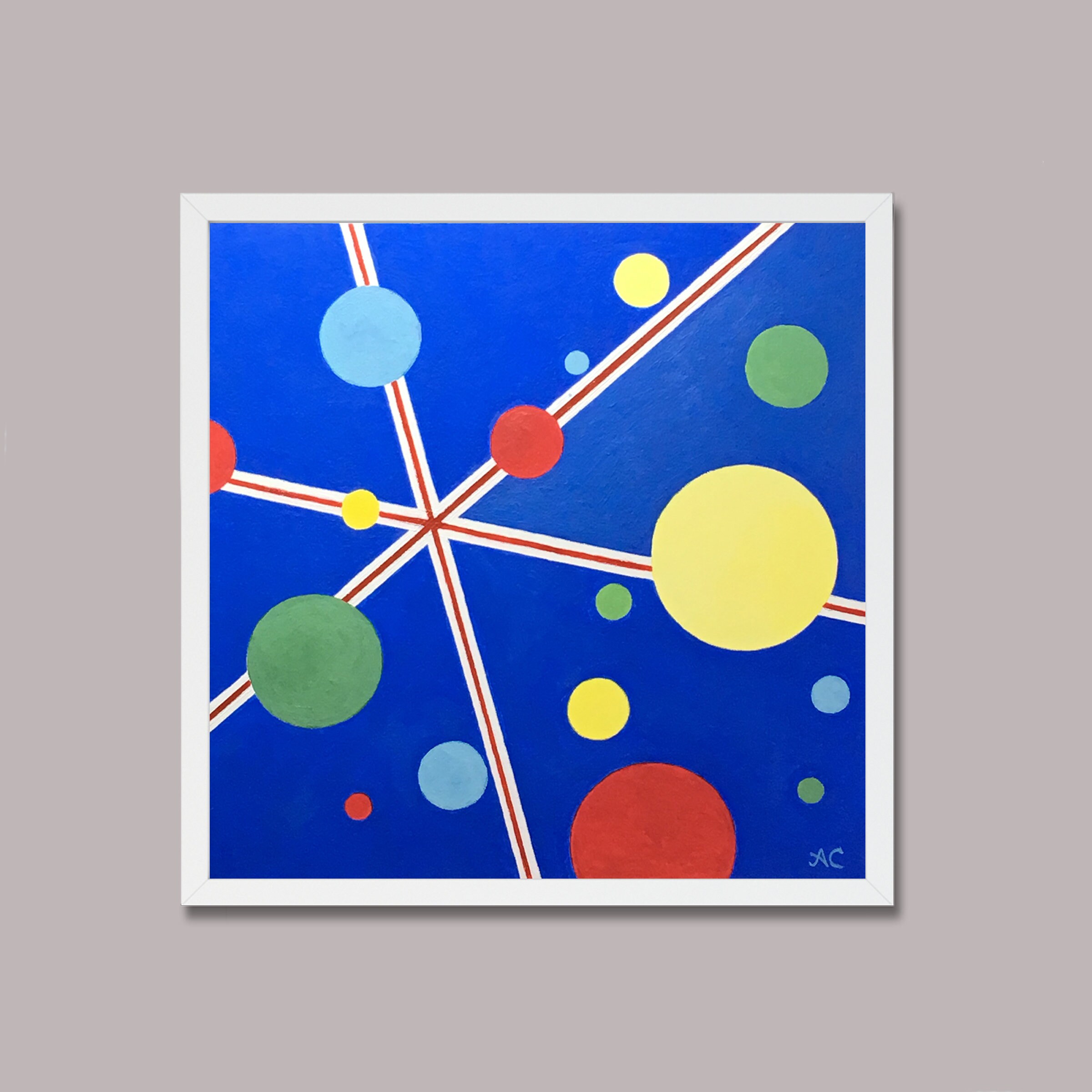 Lines and Circles 1 Original Abstract Acrylic Painting by Etsy