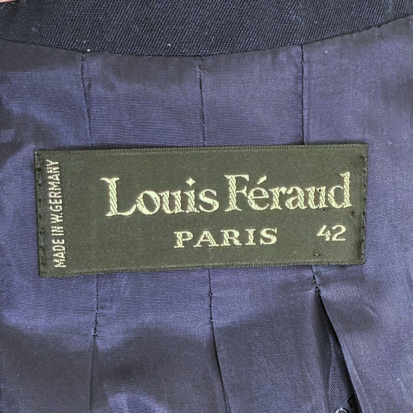 Louis Feraud Paris Vintage Navy Blue Wool Overcoat Size 42 FR | Etsy
