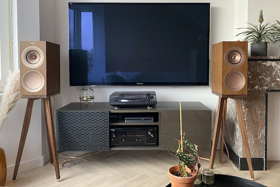 KEF R3 スピーカースタンド、アイソレーション台座付き 140-900 mm