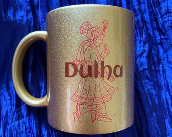 Tazas de Dulha / Regalo de novio / Dulha / Novio de Desi / Novio indio / Novio paquistaní / Boda india / Boda de Desi / Boda paquistaní / Boda del sur de Asia
