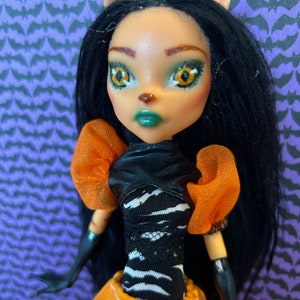 OOAK Custom Monster High poupée originale Monster High « chat citrouille bjd barbie toujours après tenue halloween