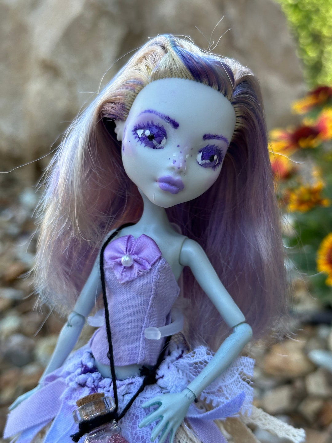OOAK Purple Explorer Sprite Doll: Repainted Monster High Art Doll - Etsy