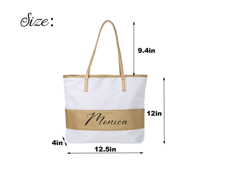 Gold Tote Bag Bridesmaid Gift Bags Personalized Bridesmaid Tote Bags for Maid of Honor Bachelorette Parties Weddings Honeymoons