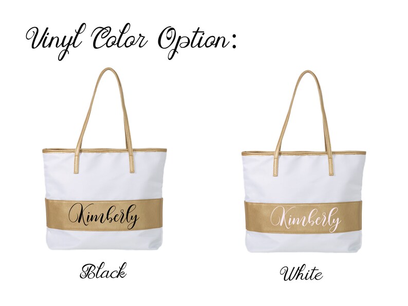 Gold Tote Bag Bridesmaid Gift Bags Personalized Bridesmaid Tote Bags for Maid of Honor Bachelorette Parties Weddings Honeymoons