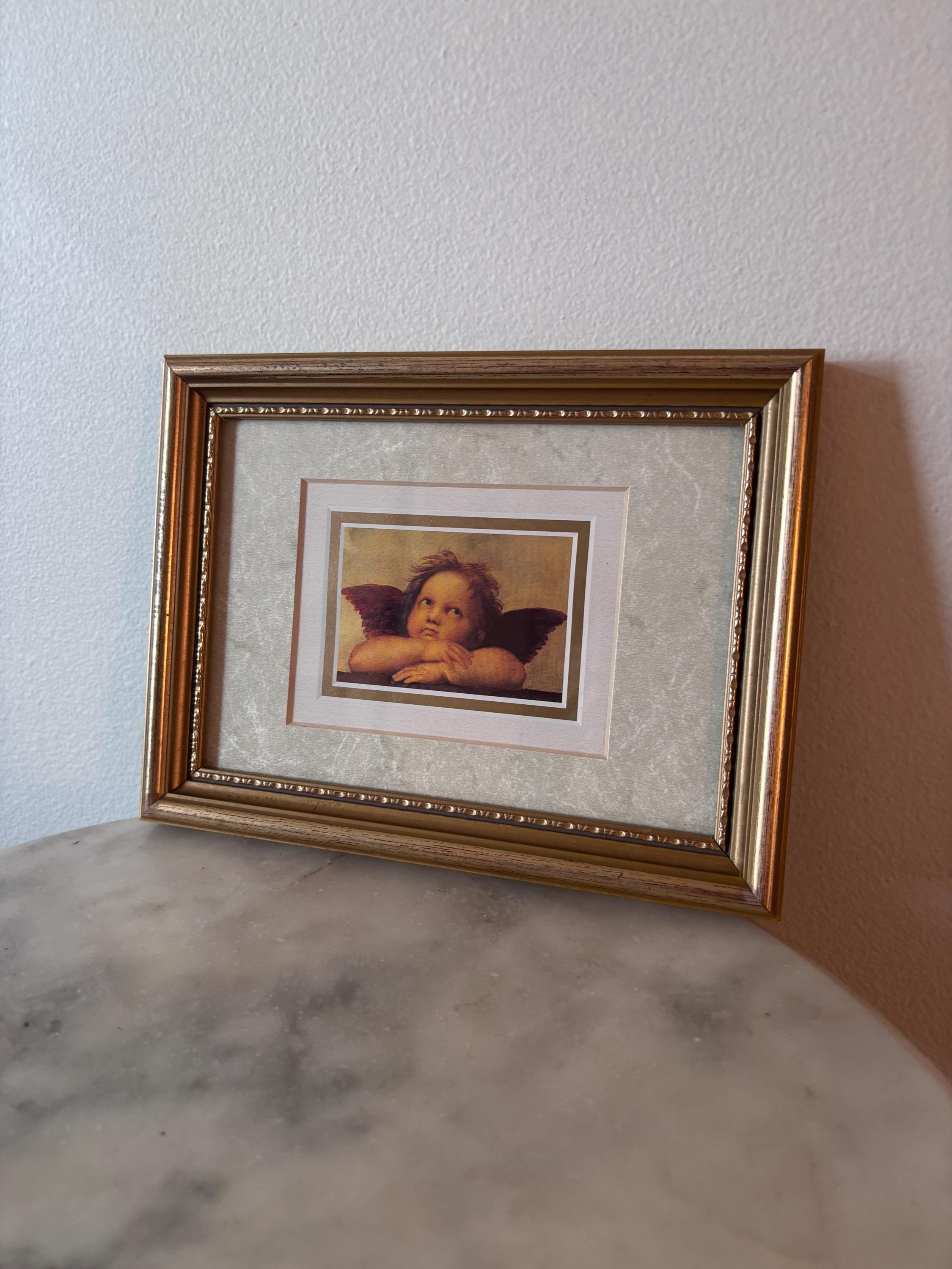Angel Picture Gold Frame - Etsy