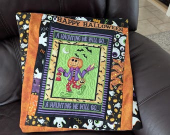 Fundas de almohada acolchadas para decoración del hogar de temporada, para Halloween (d) Jack-O-Lantern