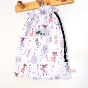 Sac animal personnalisé pour enfants, sac de bain, sac de sport, sac d'école, sac pour chambre d'enfant, pochette à cordon en coton personnalisée, pochette imperméable pour fille, cadeau