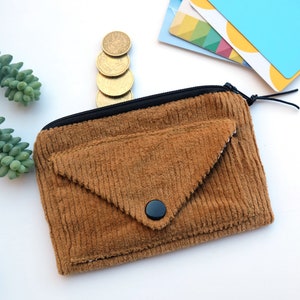 Minimalistische portemonnee met rits, creditcardportemonnee, visitekaarthouder, zakkaarthouder, minimalistische portemonnee, boho-ritszakje