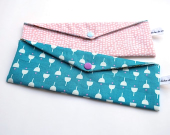 Utensils and cutlery case, reusable straws pouch, toothbrush pouch, multipurpose case, Handmade Zero Waste Cutlery Wrap