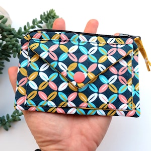 Monedero tarjetero minimalista de algodón con cremallera, mini cartera de viaje, monedero de tela,mini billetera, regalo amigo invisible