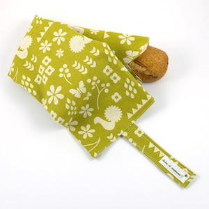Large waterproof sandwich wrap with BPA free lining, zero waste, Eco friendly and food safe bag, Zero waste sandwich mat