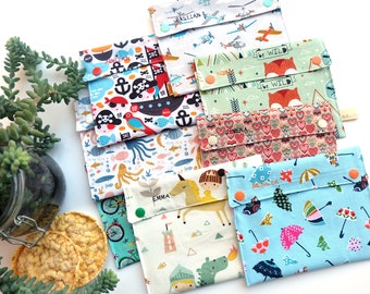 Borsa per snack personalizzata: borsa per sandwich in tessuto riutilizzabile, zero sprechi