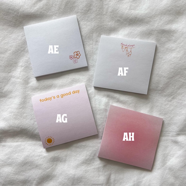 Cute Sticky Notes with 50 Sheets, Small Sticky Notes, Office Supplies, Planner Essentials, Post Its, Cute Post Its, Aesthetic WFH Esssential image 8