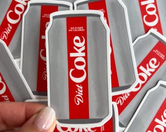Diet Coke Weatherproof Sticker, Soda Sticker, Diet Coke Can Sticker, Coca Cola, Laptop Sticker, Diet Coke Drinker, Aesthetic Sticker