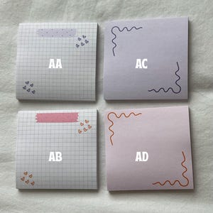 Cute Sticky Notes with 50 Sheets, Small Sticky Notes, Office Supplies, Planner Essentials, Post Its, Cute Post Its, Aesthetic WFH Esssential image 7