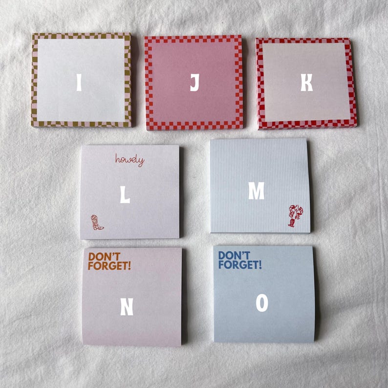 Cute Sticky Notes with 50 Sheets, Small Sticky Notes, Office Supplies, Planner Essentials, Post Its, Cute Post Its, Aesthetic WFH Esssential image 4