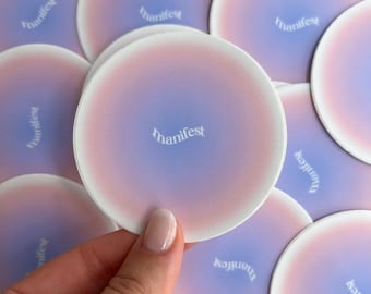 Manifest Sticker, Mental Health Stickers, Cute and Aesthetic Stickers, Aura Sticker, Laptop and Water Bottle Stickers, Manifestation Sticker