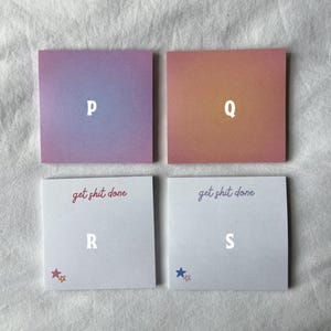 Cute Sticky Notes with 50 Sheets, Small Sticky Notes, Office Supplies, Planner Essentials, Post Its, Cute Post Its, Aesthetic WFH Esssential image 5