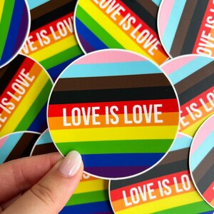 Love is Love Pride Weatherproof Sticker (Read Item Description!), Pride Sticker, Inclusivity Sticker, Love is Love Laptop Sticker