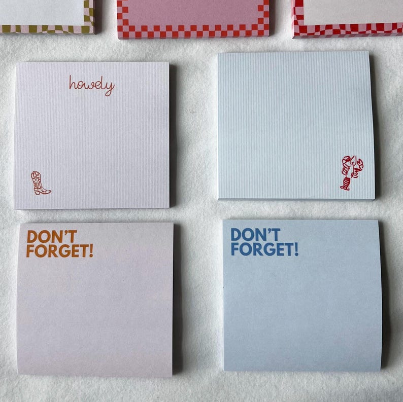 Cute Sticky Notes with 50 Sheets, Small Sticky Notes, Office Supplies, Planner Essentials, Post Its, Cute Post Its, Aesthetic WFH Esssential image 13