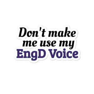 EngD Sprachaufkleber | Promotion Geschenk | Engineering Sticker