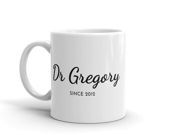 Personalised Cursive Handwriting PhinisheD Mug | Fun Gift | Phd Graduate Gift Mug | Minimalistic Print | Doctoral Mug | Doctorate Gift