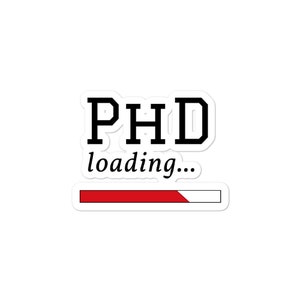 Autocollant de chargement de doctorat (fr) Cadeau d’autocollant d’amusement Cadeau d’études supérieures de doctorat (fr) Cadeau d’autocollant de doctorat