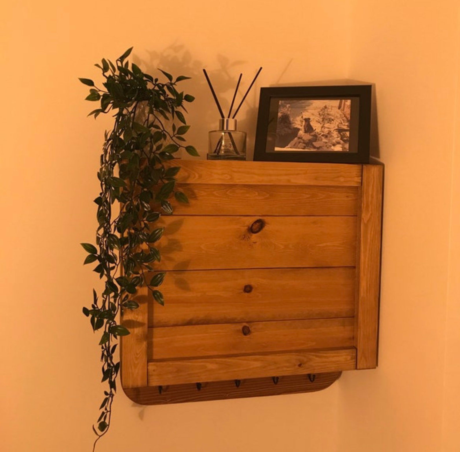 Rustic Alarm Box Cover Fuse Box Cover Storage & Key Hooks . Etsy