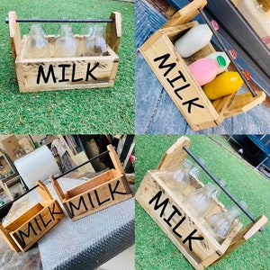 Milk Crate : Wooden Milk Crate,  Bottle Crate, bottle storage, garden storage