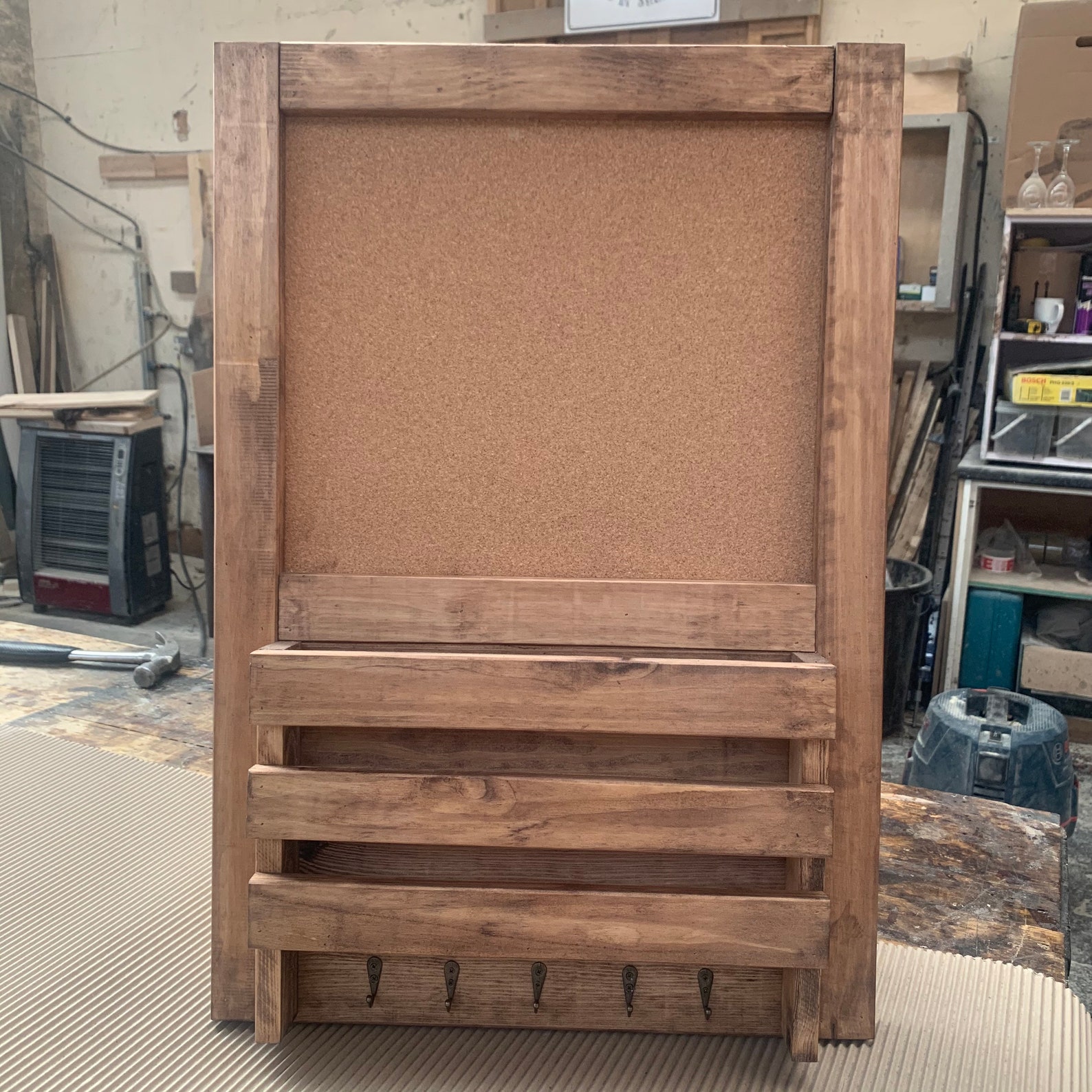 Wall hanging Rustic Corkboard Kitchen notice board Etsy