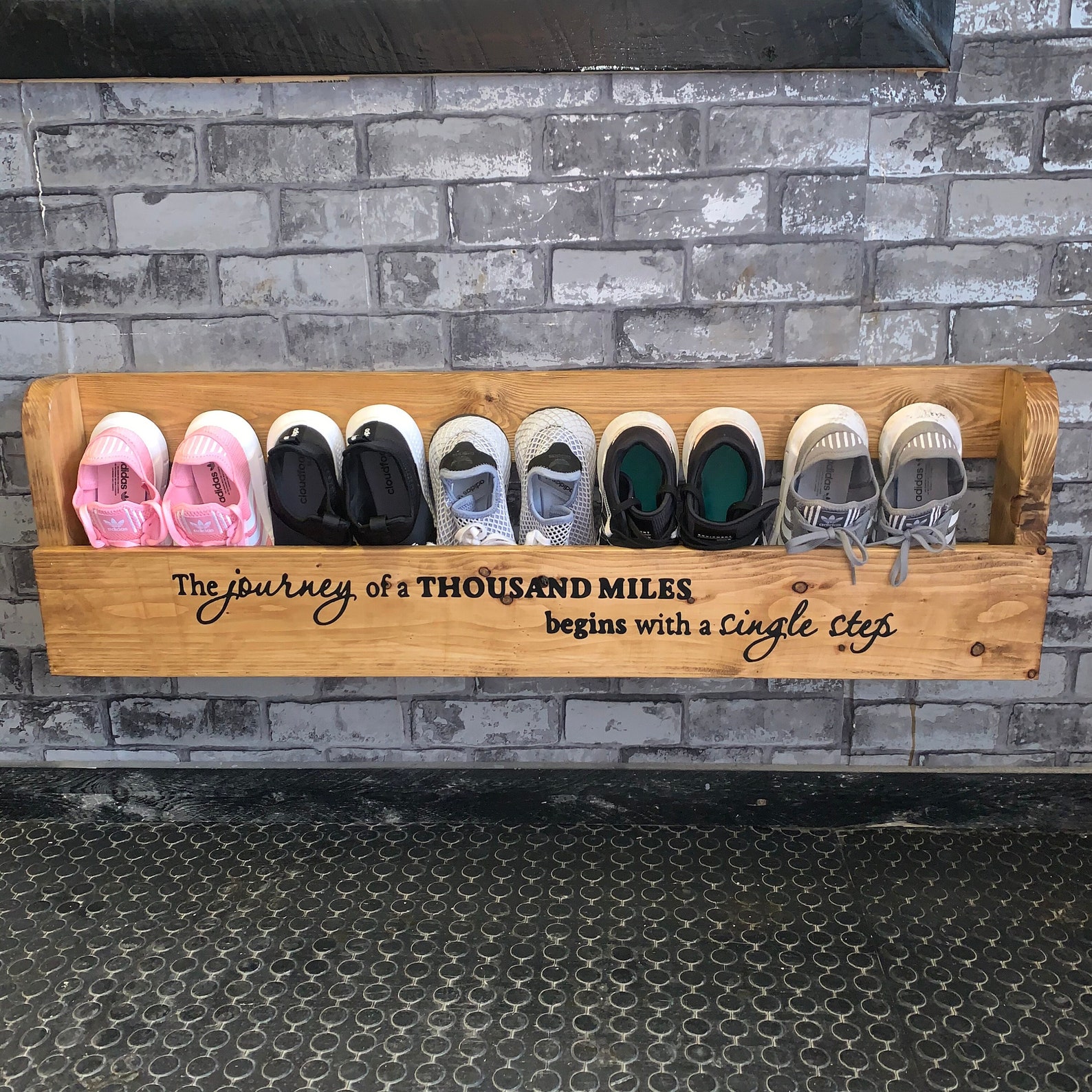 Wall Mounted Floating Shoe Rack Unique Reclaimed Wood Ideal Etsy UK