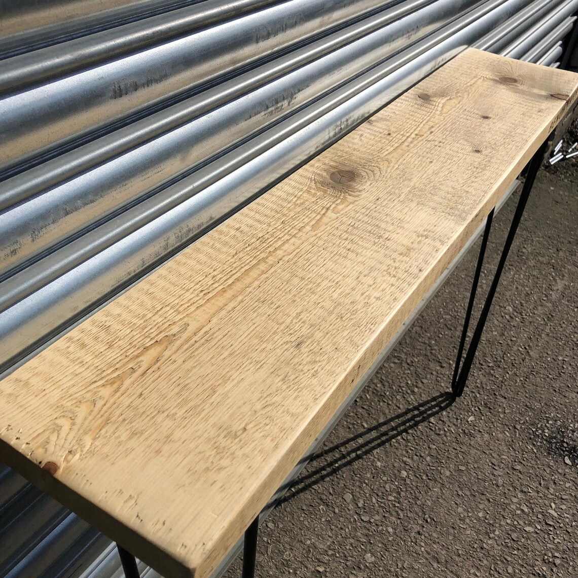 Console Table over radiator table hallway table on hairpin Etsy