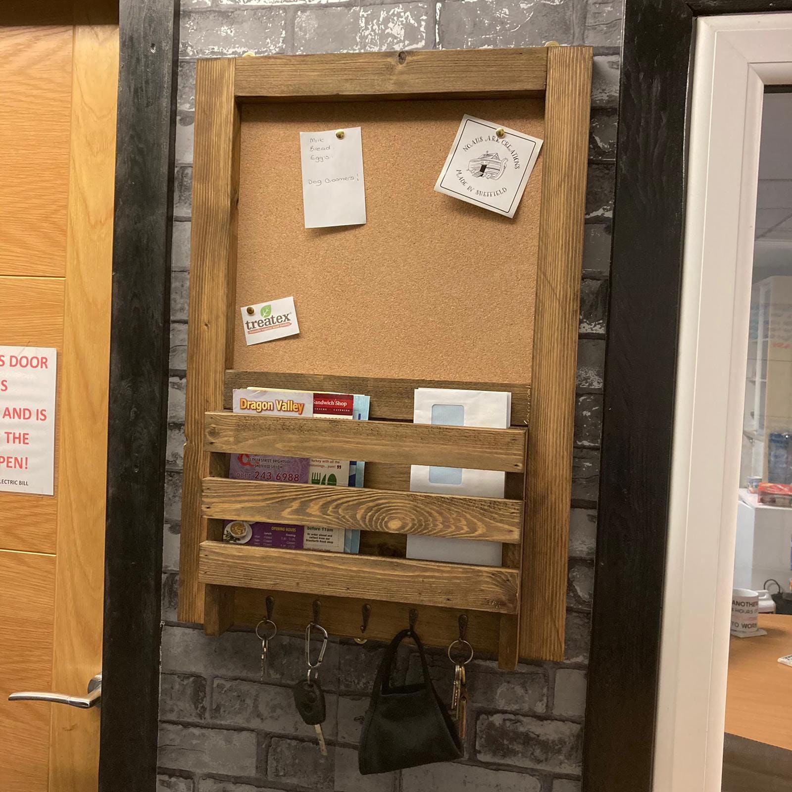 Wall Hanging Rustic Corkboard Kitchen Notice Board Etsy UK