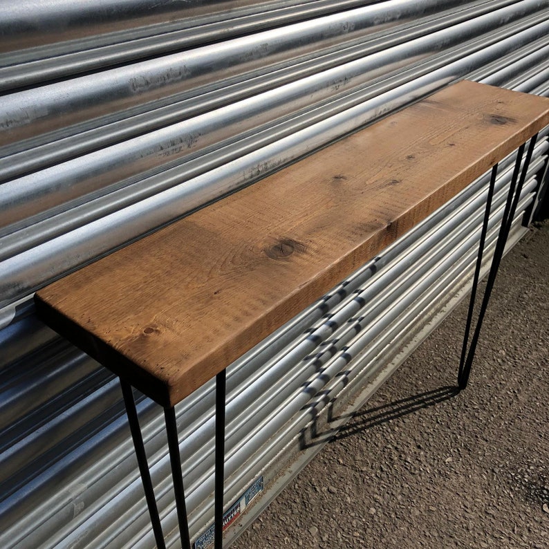 Console Table Over Radiator Table Hallway Table on Hairpin Etsy