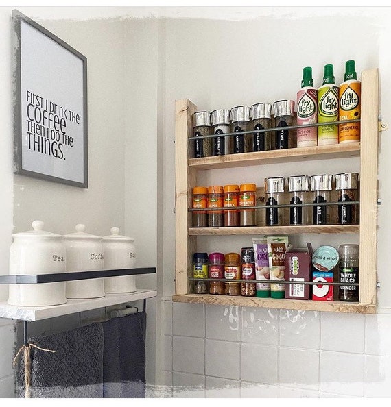 Kitchen Wall Spice Rack - Small Changes Big Impact - The Honeycomb