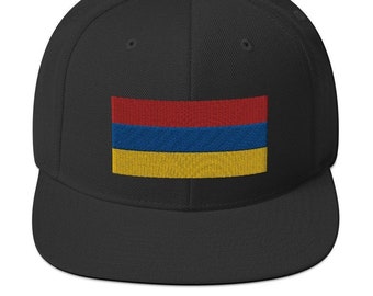 Embroidered Flag of Armenia Snapback Hat Cap