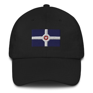 Embroidered Flag of Indianapolis Dad Hat, Choose from 10 colors