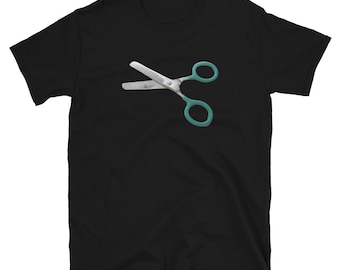 Koszulka Vintage Left Handed Green Handle Scissors, Koszulka Lefty