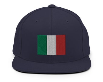 Embroidered Hat of Italy Snapback Hat Cap