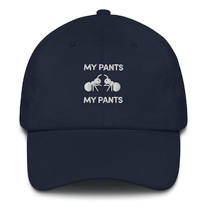 Ants in my Pants Rebus Puzzle Embroidered Dad Hat | Riddle Hat | Silly Cap Gift