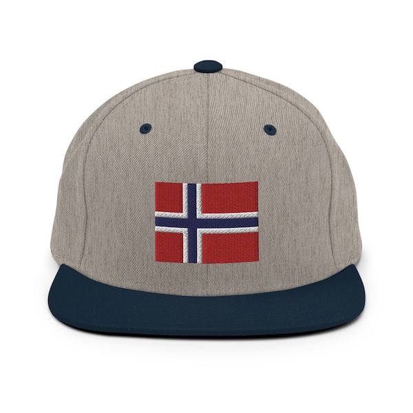 Drapeau brodé de la Norvège Snapback Chapeau Cap