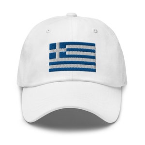 Embroidered Flag of Greece Dad Hat Baseball Cap
