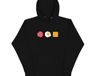 Sudadera con capucha de rollo de cerdo o rebanada de jamón Taylor, huevo y queso