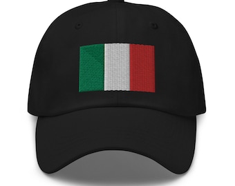 Embroidered Flag of Italy Dad Hat Baseball Cap