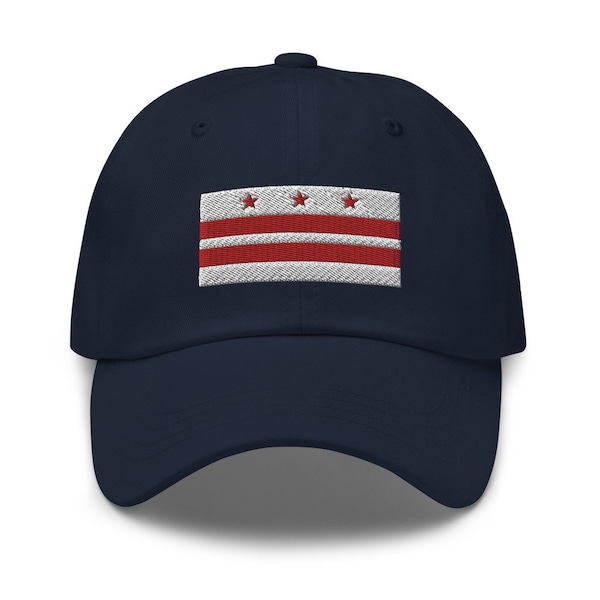 Embroidered Flag of Washington DC Dad Hat Baseball Cap Unisex