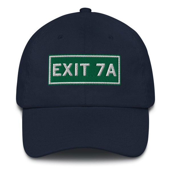 Custom Embroidered New Jersey Exit Beanie Dad Hat, NJ Cap, Garden State Parkway, North or South Jersey - Choose Your Exit