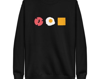 New Jersey Pork Roll or Taylor Ham Egg and Cheese Premium Sweatshirt